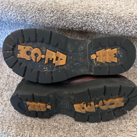 Vintage American Eagle Leather Lug Sole Boots. Made in Portugal. Y2K. Work boots - Picture 10 of 17